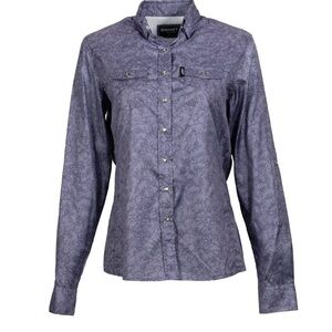Hooey Habitat SOL Ladies Long Sleeve Violet/Western Floral Pattern size Medium.